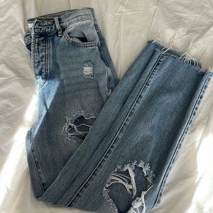Pacsun straight leg jeans, ripped, SIZE 25